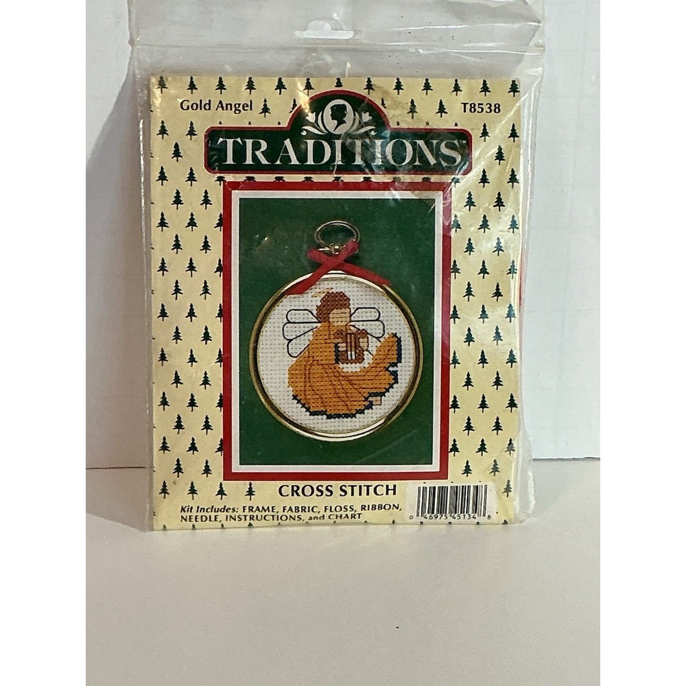 Vintage Traditions Cross Stitch Kit Christmas  Angel Ornament T8538